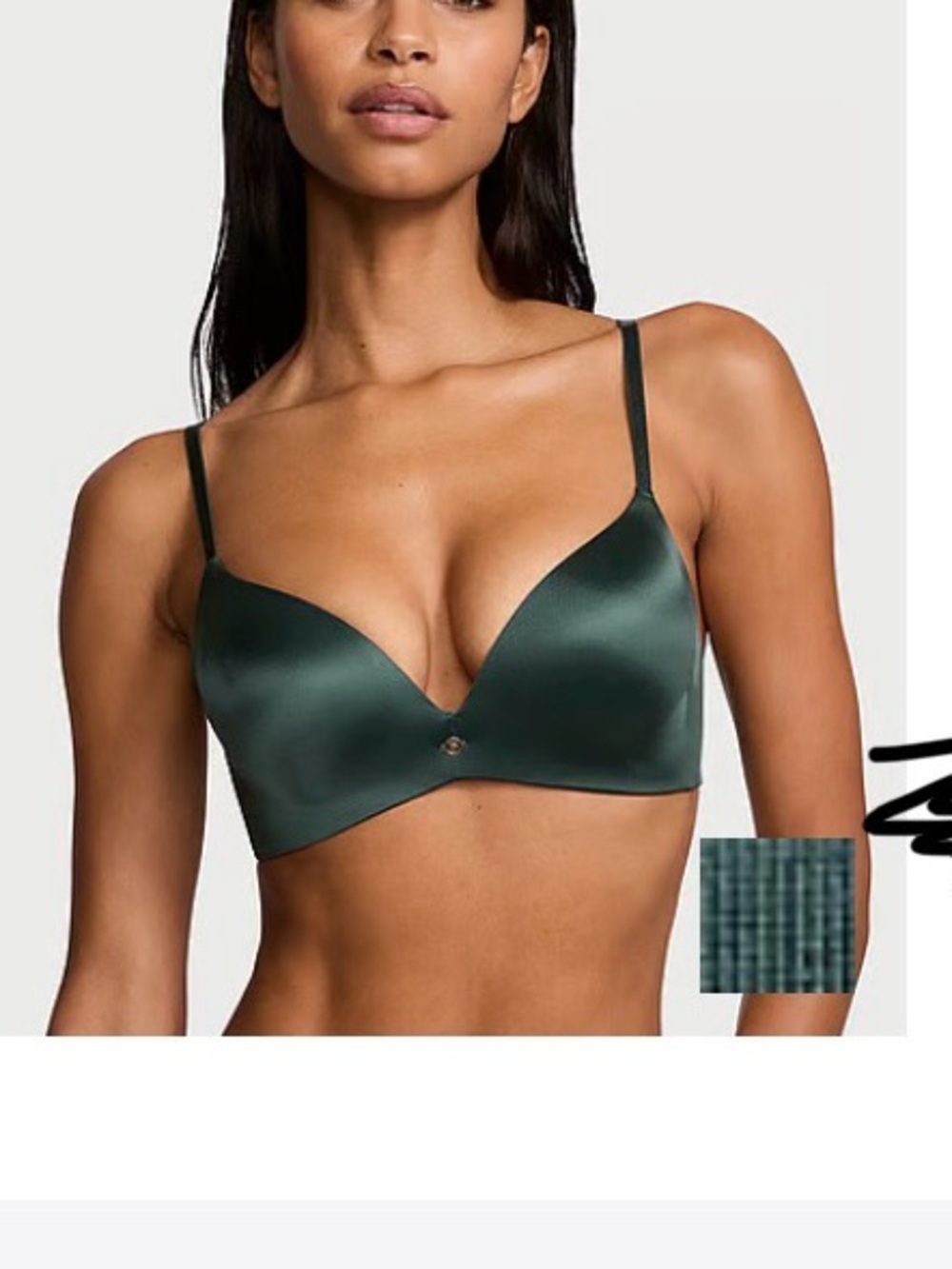 So Obsessed Smooth Wireless Bra in Botanical Green